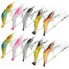 10Pcs Shrimp Bait Set Silicone Soft Lifelike Shrimp Fishing Lures with Luminous Sharp Hooks for Freshwater Saltwater