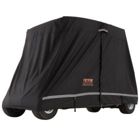 VEVOR 4 Passenger Golf Cart Cover, 600D Polyester Full Cover, Universal Fits for Most Brand Club Car Covers, Waterproof, Sunproof