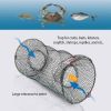 2Pcs Crab Trap Bait Nets Shrimp Prawn Crayfish Lobster Bait Fishing Pot Cage Basket 22x11.8in