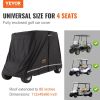 VEVOR 4 Passenger Golf Cart Cover, 600D Polyester Full Cover, Universal Fits for Most Brand Club Car Covers, Waterproof, Sunproof