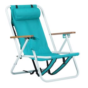 1pc 23x21.7x31.5in Mint Green Beach Chair