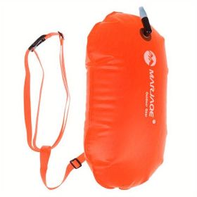 Inflatable Swim Buoy; Swim Float Bag/Airbag/tow Float/buoyancy For Open Water Swimming (Color: Orange)