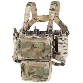 Chest Rig Tactical Chest Rig Molle Modular Micro Fight Chest Rigs With Magazine Pouch For Outdoor Hunting Aisoft (Color: CP)