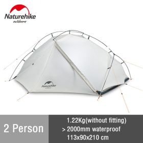 Naturehike New Vik Camping Tent Ultralight 1-2 Person Travel Beach Shelter Tent Outdoor Waterproof 4 Season Backpacking Tent (Color: 2 Person - White)