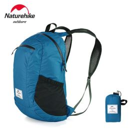 Naturehike Backpack Ultralight 22L Capacity Waterproof Woman Bag Outdoor Climbing Hiking Man Bags Fold Travel Camping Backpacks (Capacity: Other, Color: Blue - 18L)